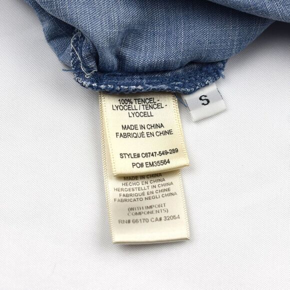 Cloth & Stone Denim Dress‎ w/pockets Size Small Color Blue Gently Used Condition - Picture 5 of 5